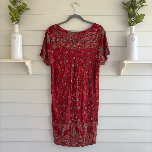 Lucky Brand Bohemian Short Sleeve Dress Women’s Size Large - Picture 12 of 13